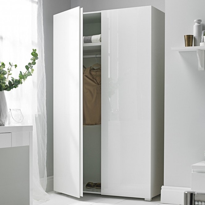 Puro 2 Door White Wardrobe White Wardrobe Wooden Wardrobe