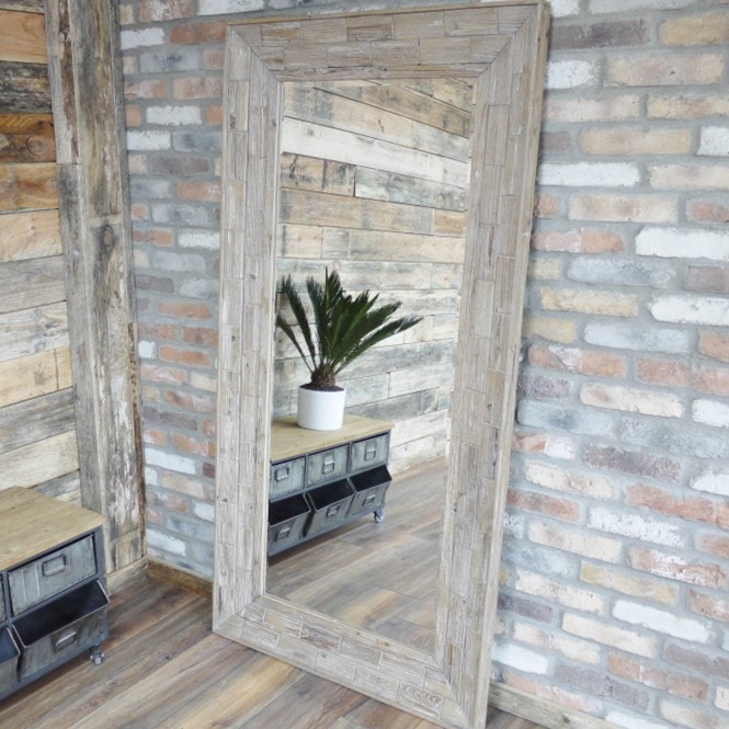 Wooden Floor Mirror